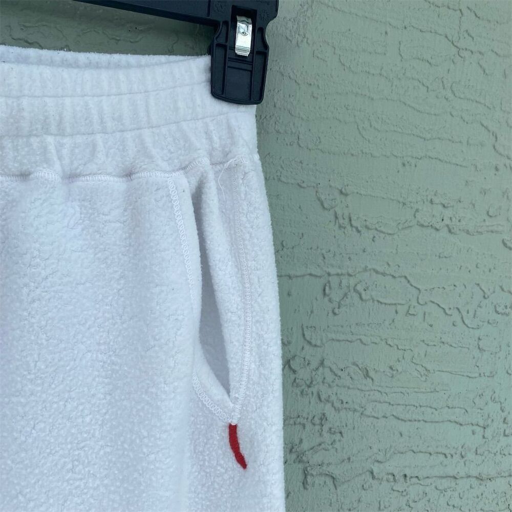Lazy Rabbit White Fleece Joggers Xs Elastic Waist… - image 5